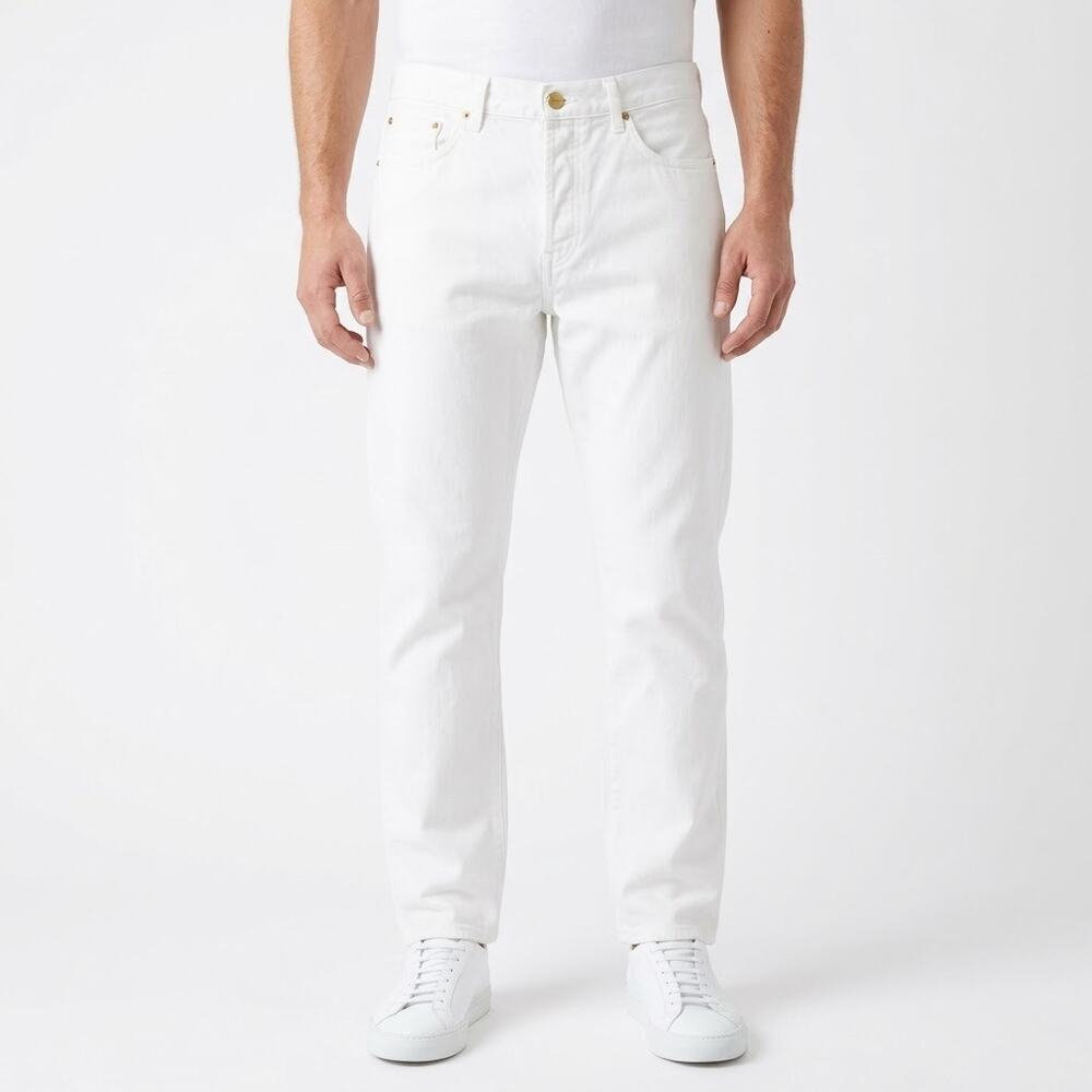 Sid Mashburn Mens White Canvas Denim 5-Pocket Jeans Pants Size 38x32(inseam 28)